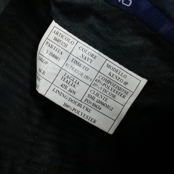 Valenti Uomo men's navy blue polyester dress pants - Picture 9 of 10